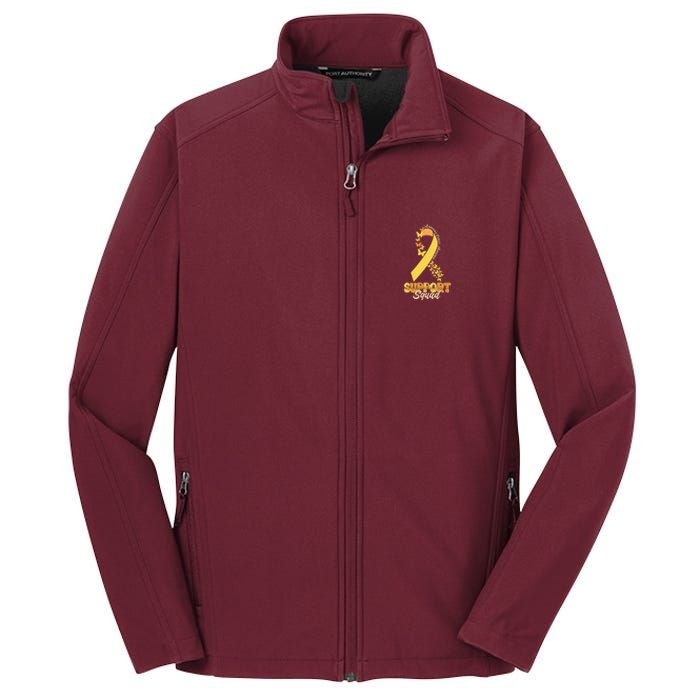 Appendix Cancer Awareness Support Squad Ribbon Butterflies Core Soft Shell Jacket