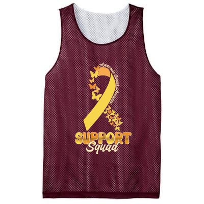 Appendix Cancer Awareness Support Squad Ribbon Butterflies Mesh Reversible Basketball Jersey Tank