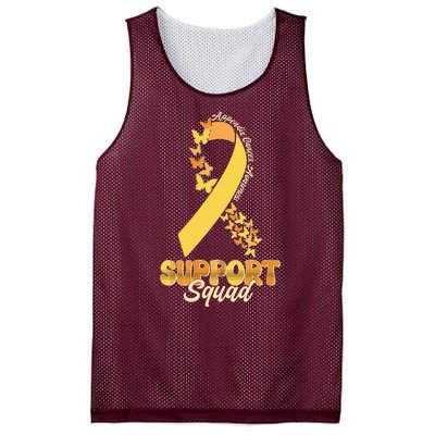 Appendix Cancer Awareness Support Squad Ribbon Butterflies Mesh Reversible Basketball Jersey Tank