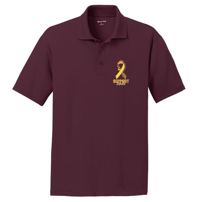 Appendix Cancer Awareness Support Squad Ribbon Butterflies PosiCharge RacerMesh Polo