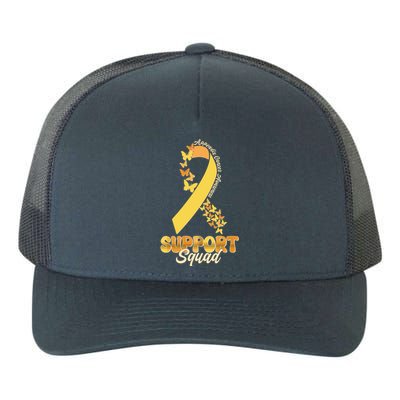 Appendix Cancer Awareness Support Squad Ribbon Butterflies Yupoong Adult 5-Panel Trucker Hat