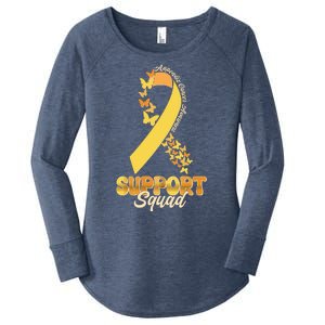 Appendix Cancer Awareness Support Squad Ribbon Butterflies Women's Perfect Tri Tunic Long Sleeve Shirt