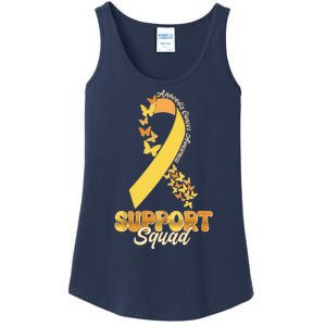 Appendix Cancer Awareness Support Squad Ribbon Butterflies Ladies Essential Tank