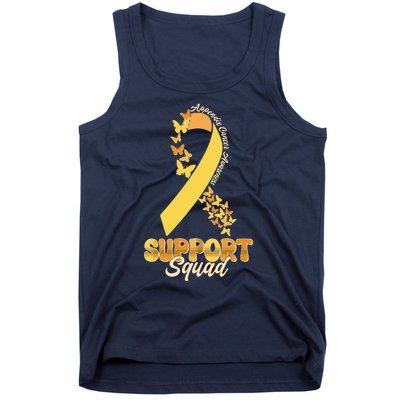 Appendix Cancer Awareness Support Squad Ribbon Butterflies Tank Top