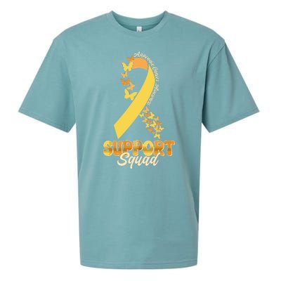 Appendix Cancer Awareness Support Squad Ribbon Butterflies Sueded Cloud Jersey T-Shirt