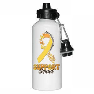 Appendix Cancer Awareness Support Squad Ribbon Butterflies Aluminum Water Bottle