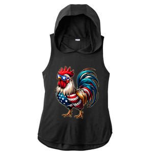 American Chicken Ladies PosiCharge Tri-Blend Wicking Draft Hoodie Tank