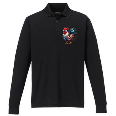 American Chicken Performance Long Sleeve Polo