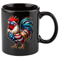 American Chicken 11oz C Handle Ceramic Mug