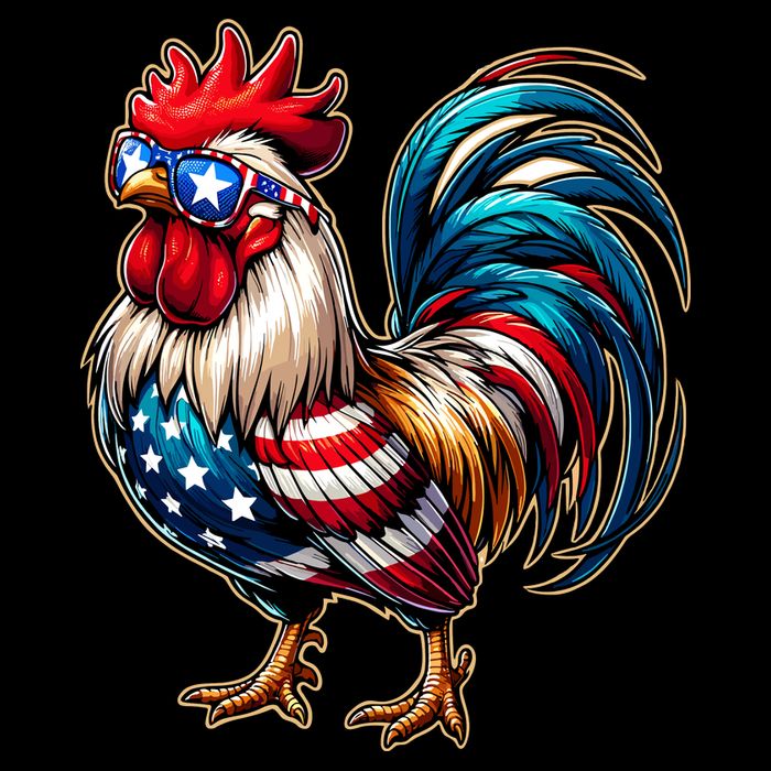 American Chicken Drawstring Bag