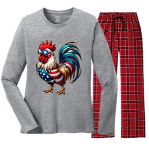 American Chicken Women's Long Sleeve Flannel Pajama Set 