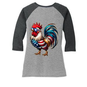 American Chicken Women's Tri-Blend 3/4-Sleeve Raglan Shirt