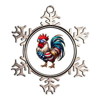 American Chicken Metallic Star Ornament