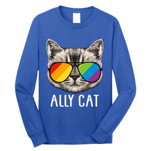 Ally Ca Ally Cat Lgbtq+ Lgbt Flag Lgbt Ally Cat Gift Long Sleeve Shirt