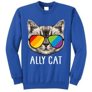 Ally Ca Ally Cat Lgbtq+ Lgbt Flag Lgbt Ally Cat Gift Sweatshirt