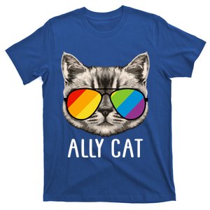 Ally Ca Ally Cat Lgbtq+ Lgbt Flag Lgbt Ally Cat Gift T-Shirt