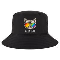 Ally Ca Ally Cat Lgbtq+ Lgbt Flag Lgbt Ally Cat Cute Gift Cool Comfort Performance Bucket Hat