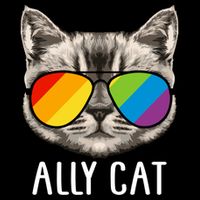 Ally Ca Ally Cat Lgbtq+ Lgbt Flag Lgbt Ally Cat Cute Gift Cooling Performance Crew T-Shirt