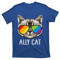 Ally Ca Ally Cat Lgbtq+ Lgbt Flag Lgbt Ally Cat Cute Gift T-Shirt