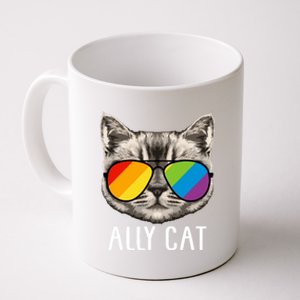 Ally Ca Ally Cat Lgbtq+ Lgbt Flag Lgbt Ally Cat Cute Gift Coffee Mug