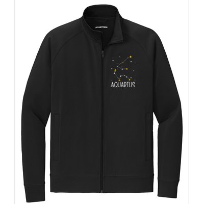 Aquarius Constellation Aquarius Zodiac Sign Birthday Gift Stretch Full-Zip Cadet Jacket