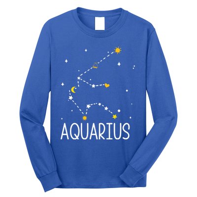 Aquarius Constellation Aquarius Zodiac Sign Birthday Gift Long Sleeve Shirt