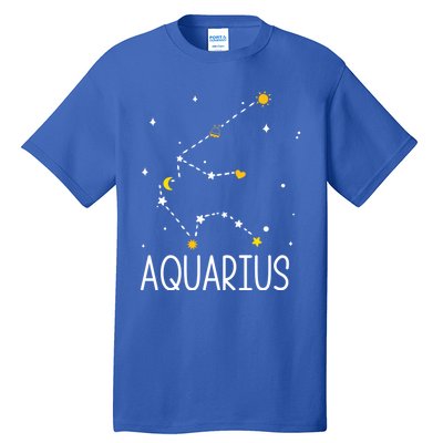 Aquarius Constellation Aquarius Zodiac Sign Birthday Gift Tall T-Shirt