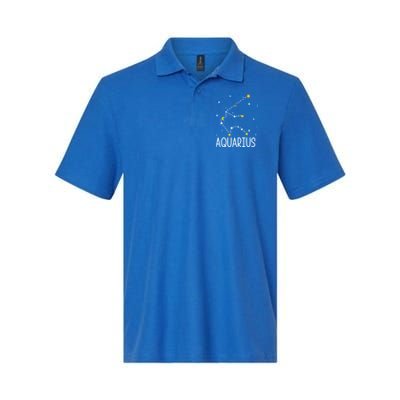 Aquarius Constellation Aquarius Zodiac Sign Birthday Gift Softstyle Adult Sport Polo