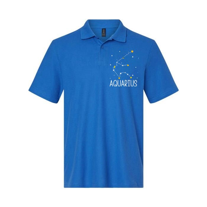 Aquarius Constellation Aquarius Zodiac Sign Birthday Gift Softstyle Adult Sport Polo