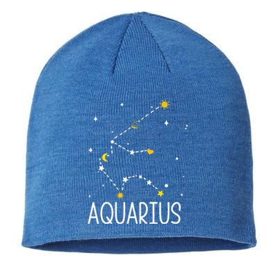 Aquarius Constellation Aquarius Zodiac Sign Birthday Gift Sustainable Beanie