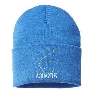 Aquarius Constellation Aquarius Zodiac Sign Birthday Gift Sustainable Knit Beanie