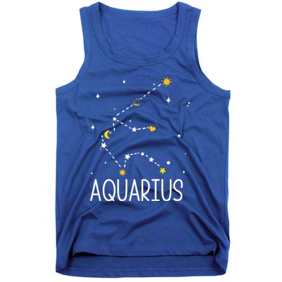 Aquarius Constellation Aquarius Zodiac Sign Birthday Gift Tank Top