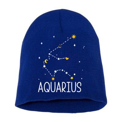 Aquarius Constellation Aquarius Zodiac Sign Birthday Gift Short Acrylic Beanie