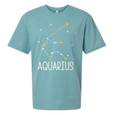 Aquarius Constellation Aquarius Zodiac Sign Birthday Gift Sueded Cloud Jersey T-Shirt