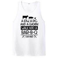 A Cow A Pig And A Chicken Walk Into A Bar B Q The End BBQ PosiCharge Competitor Tank