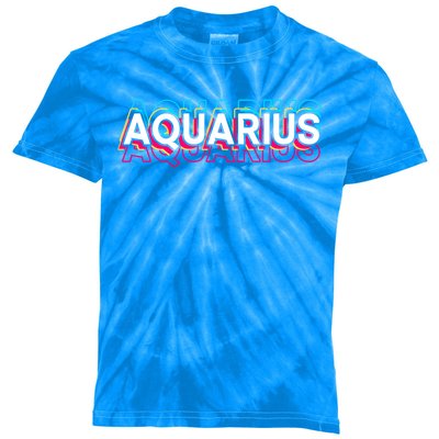 Aquarius Constellation Astrology Aquarius Cute Gift Kids Tie-Dye T-Shirt