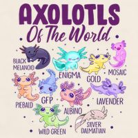 Axolotl Cute Axolotls Of The World Kawaii Garment-Dyed Women's Muscle Tee