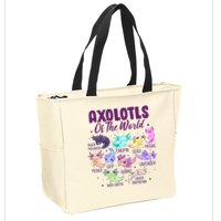 Axolotl Cute Axolotls Of The World Kawaii Zip Tote Bag