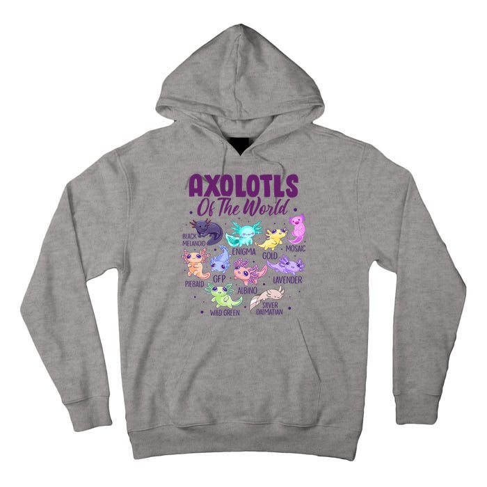 Axolotl Cute Axolotls Of The World Kawaii Tall Hoodie