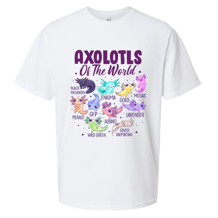 Axolotl Cute Axolotls Of The World Kawaii Sueded Cloud Jersey T-Shirt