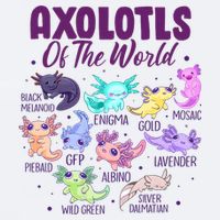 Axolotl Cute Axolotls Of The World Kawaii Sueded Cloud Jersey T-Shirt