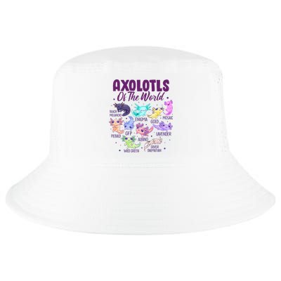 Axolotl Cute Axolotls Of The World Kawaii Cool Comfort Performance Bucket Hat