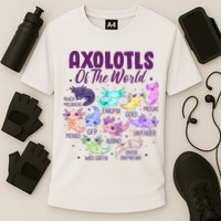 Axolotl Cute Axolotls Of The World Kawaii Performance Shirt