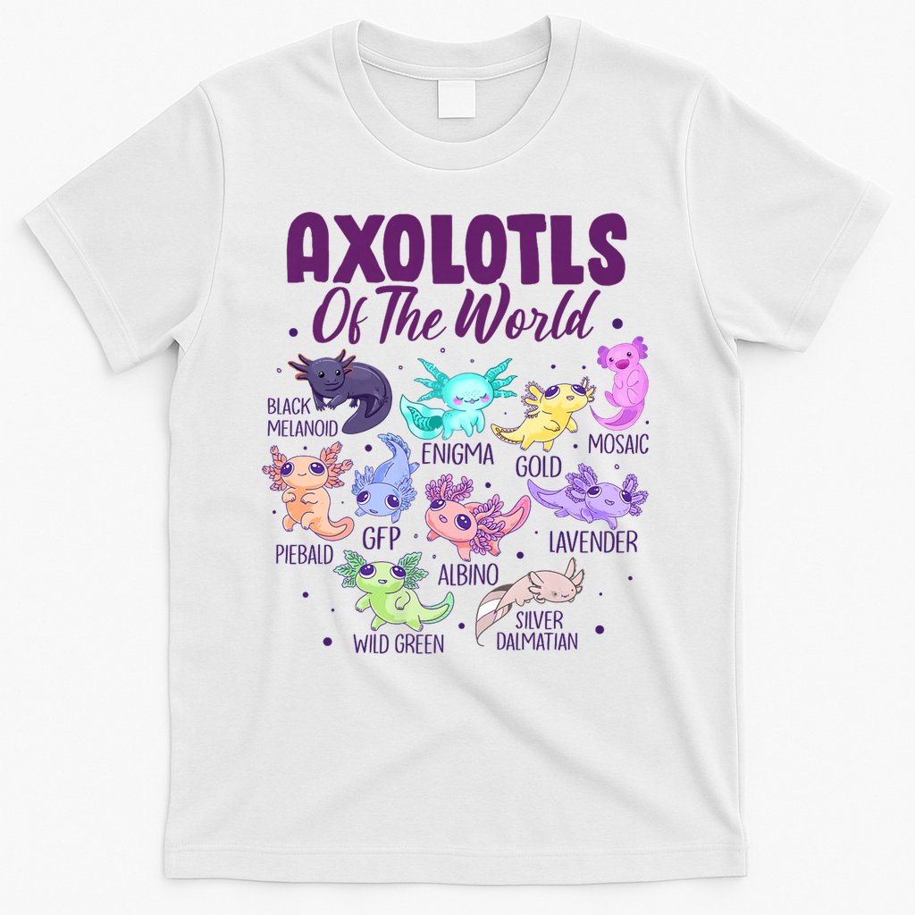 Axolotl Cute Axolotls Of The World Kawaii T-Shirt