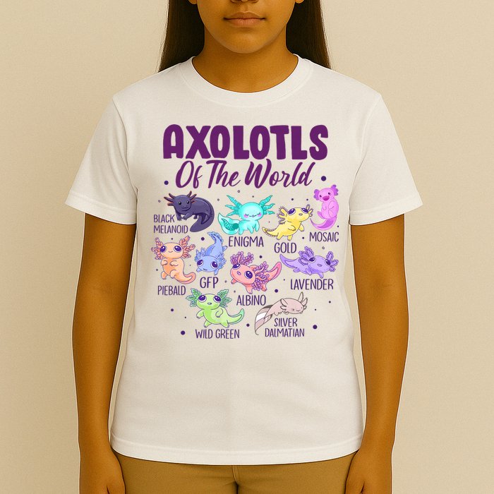 Axolotl Cute Axolotls Of The World Kawaii T-Shirt