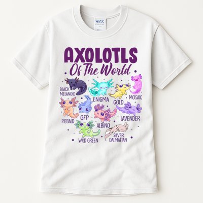 Axolotl Cute Axolotls Of The World Kawaii Tall T-Shirt