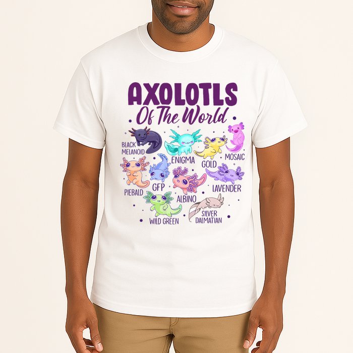 Axolotl Cute Axolotls Of The World Kawaii Tall T-Shirt
