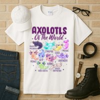 Axolotl Cute Axolotls Of The World Kawaii Tall T-Shirt