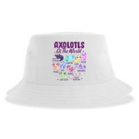 Axolotl Cute Axolotls Of The World Kawaii Sustainable Bucket Hat