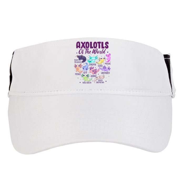 Axolotl Cute Axolotls Of The World Kawaii Adult Drive Performance Visor